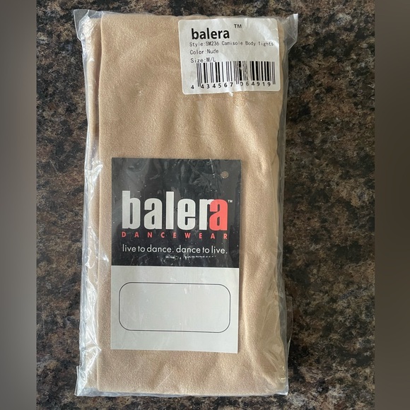 NWT Balera Dancewear Camisole Bodytight Nude M/L - Picture 1 of 5